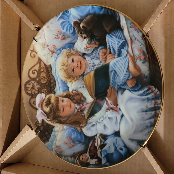 Vintage 1987 Night Time Story decorative plate by Sandra Kuck #0365 CB - Picture 2 of 10